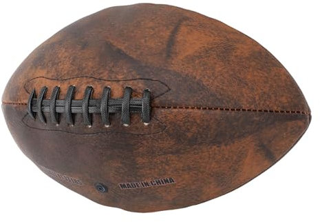 Jenngaoo Rugby Ball, Größe 9 American Football, PU Rugbyball, Bequemer Griff Vintage Design Sportfußball Für Training Und Gameplay, Für Erwachsene Geeignet