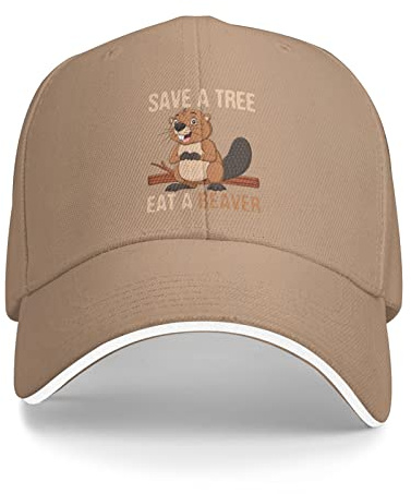 Biber-Liebhaber-Mütze, Save A Tree, Eat A Beaver-Mütze, Herren-Papa-Mützen, Trendige Mützen