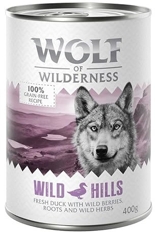 Wolf of Wilderness Adult - Single Protein 6 x 400 g - Wild Hills - Ente