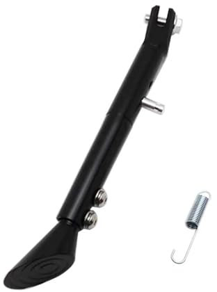 TROGPYXG Verbesserter universeller verstellbarer Motorradständer, Seitenständer, Aluminium, Schwarz