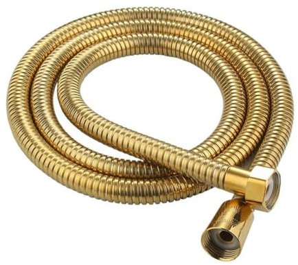 Tubo flessibile per doccia in oro spazzolato, raccordo per bagno, tubo per vasca in acciaio inossidabile, tubo per acqua da 1,5 metri, accessori per bagno - dorato - 1,5 metri