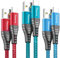 3Pack 1M USB C Charger Cable Type C Charger Cable Fast Charging 3A Nylon Braided USB C Cable for iPhone 15 Plus Pro Max, Samsung Galaxy S24/S23/S22, Huawei P40/P30, Google Pixel