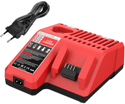 Energup M12 & M18 Cargador para Milwaukee Cargador M18 M12 Batería para Milwaukee Batería 12V-18V