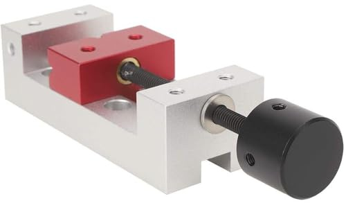 Mini-Bank-Schraubstockklemme, 65 mm, Aluminium, flacher Tischschraubstock, parallel, Tischbohrmaschinen-Schraubstock für Uhrenreparatur, Schmuck, Skulpturen-Schnitzerei