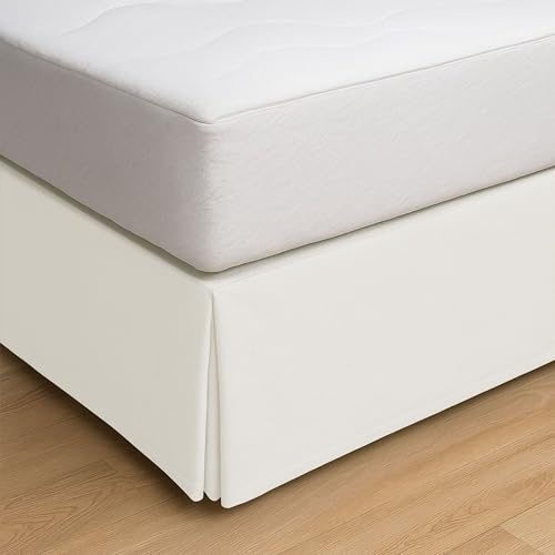 ECOMMERC3 | Cubre Canape Cama 90 Tamaño Faldon Cama 90X190/200 cm - Cubre Canape Color Blanco Ajuste Antideslizante y Transpirable 100% Made in Spain