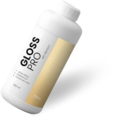 Fineely® Acrylklarlack 100ml Acrylic Gloss Varnish – Schutz für Gips, Ton, Leinwand & DIY – Versiegelung für Gießpulver, Modelliermasse, Strukturpaste, Air Dry Clay, Keramik, Holz – Innen & Außen