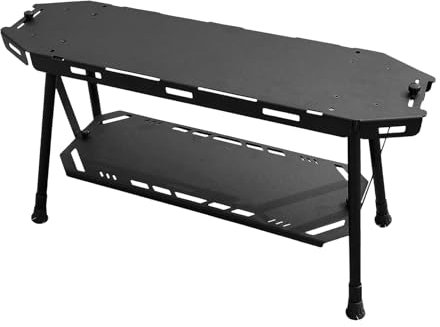 Table Pliante pour Camping, étagère Portable en Alliage d'aluminium léger | Étagère de Camping compacte, Station de Cuisson Pliable Fine pour la Maison, la Cuisine et l'extérieur