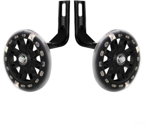 Stützräder für Kinderfahrräder, verdickte PU-Konstruktion mit magnetischer Blitztechnologie, ideal zur Verbesserung der Stabilität auf allen Größen (16 Zoll)