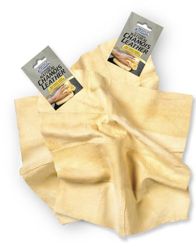 GETINSTYLE SHOP Bundle – 2x Natural Chamois Leather 151P, Stitched
