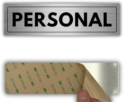 LEIASA | Schild Personal - 5x18 cm - Aluminium - Nur Für Mitarbeiter Intern | Türschild Personalbereich, Hinweisschild Personaleingang, Aufkleber Personalzugang, Warnschild Beschäftigte Personen