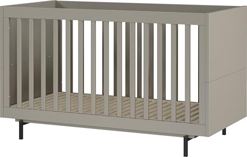 Germania Kinderbett groß 7026-186 GW-Tomino, in Steingrau, mitwachsend, GS-Zertifiziert, 144 x 87 x 75 cm (BxHxT)