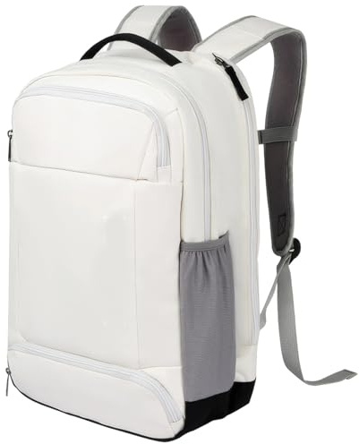 Vestamore Sport-Badminton-Tasche, weißer Tennis-Rucksack, Fach, 31,8 x 18,5 x 47,1 cm