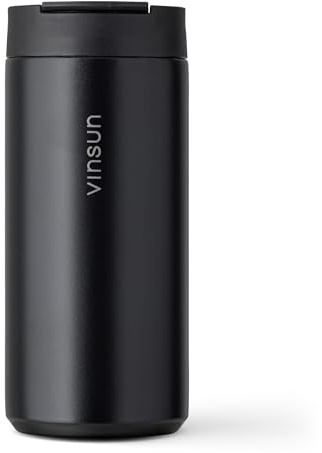Vinsun Taza Térmica 350ml - Acero Inox, A Prueba de Fugas, Doble Pared | Vaso Termo para Bebidas Calientes y Frías - Termo Vaso para Cafe para Llevar