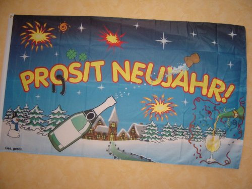 Fahnen Flaggen PROSIT NEUJAHR 150 x 90 cm