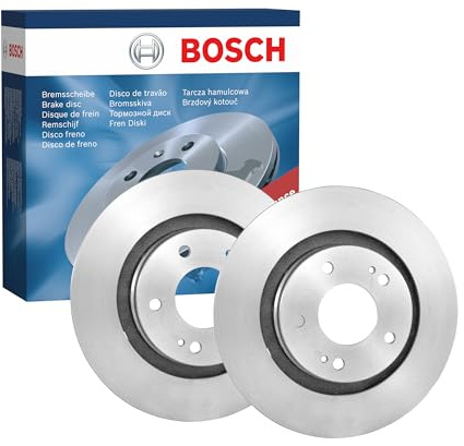 Bosch BD1210 Brake Disc Set - 294 mm - Front Axle - 1 Set of 2 Discs | Vented High-Carbon Discs - ECE-R90 Certified - Improved Cooling, Reduced Brake Fade, Corrosion Protection