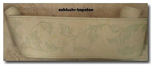 Tapeten Bordüre floral Ranken pastel gelb grün