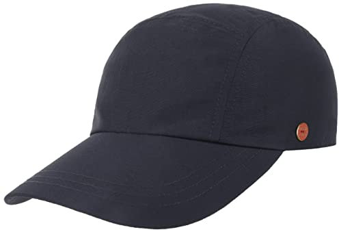 Mayser Riccardo Sunblocker Cap Damen/Herren - Made in The EU Fullcap Sportcap Baseballcap Hinten geschlossen, mit Schirm Sommer Frühling-Sommer - 56 cm dunkelblau