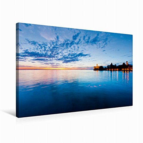 Premium Textil-Leinwand 75 x 50 cm Quer-Format Schloss Montfort in Langenargen am Bodensee | Wandbild, HD-Bild auf Keilrahmen, Fertigbild auf hochwertigem Vlies, Leinwanddruck von Werner Dieterich