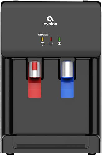 Avalon Distributeur d'eau sans bouteille autonettoyant pour comptoir – Eau chaude et froide, filtre certifié NSF – Certifié UL – Noir