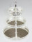 3 Tier Gold/Silver Plated Metal Cake Stand, Paandan Tray, Food Platter Tableware Display, Tea Party Tray (Silver)