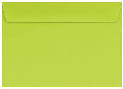 1000 farbige Briefumschläge / Din C6 / Farbe: hellgrün