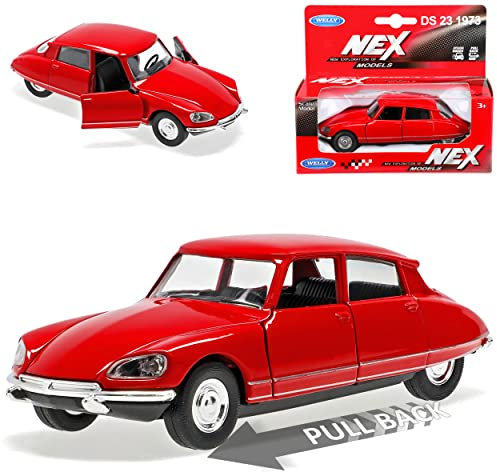 Citroen DS23 Limousine Rot 1972-1975 mit Rückzugsmotor ca 1/43 1/36-1/46 Welly Modell Auto mit individiuellem Wunschkennzeichen