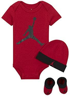 Jordan Jumpman Baby Bodysuit, Beanie and Booties Set Size 6-12M (Gym Red)