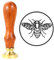 Wachssiegelstempel, ANBOSE Bienenwachs Siegelstempel mit Holzgriff Kupfersiegel, Vintage Retro Honig Siegelwachs Stempel für Briefkarten, Einladungen