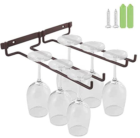 Weinglashalter Gläserhalter Aus Metall, Metall Gläserhalterung Hängend, Weinglashalter Unter Dem Schrank, Gläserschiene Halter Unter Schrank