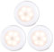 Motion Sensor Lights Indoor, STAR-SPANGLED High CRI Stick on Puck Lights Battery Powered, Cordless LED Light for Under Cabinet, Cupboard, Wardrobe, Stairs, Closet, Kitchen, Hallway (Warm White, 3Pack)