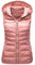 Cocila Womens Plus Size Waistcoat Lightweight Quilted Body Warmer Hooded Gilets Bodywarmer Winter Zipper Padded Warm Coat Thicken Sleeveless Down Jacket Zip Up Winter Vest with Pockets S-4XL Pink