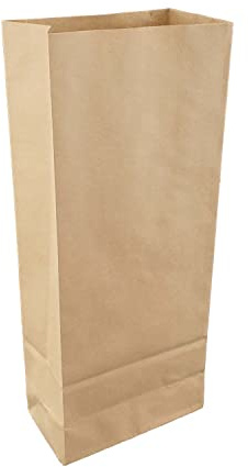 Papier Blockbodenbeutel, braun - Kraftpapier 70g/m², 110x60x270mm (50)