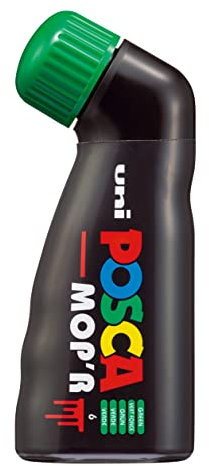 Posca MOP’R PCM-22 Water Based Permanent Paint Markers. 3mm - 19mm Round Tip for Art & Crafts. Multi Surface Use On Wood Metal Paper Canvas Cardboard Glass Fabric Ceramic Rock Stone Pebble. Box of 4