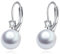 Perlen Ohrringe für Damen 925 Sterling Silber Perle Schmuck Geschenke für Mama Mutter Mädchen Freunde (A-Perlen ohrringe)