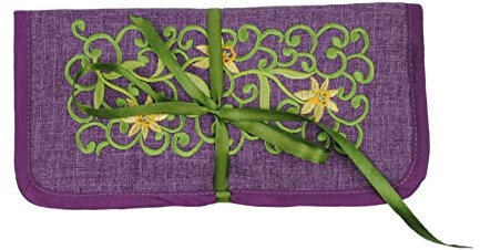 Justina Claire Rouleau à bijoux motif jonquilles Violet