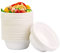 AHPYEUHK Vaisselle Jetable Bol Jetable 60 Pièces Bols Jetables 350ML Écologique Saladier Soupe Dessert Biodégradable & Compostable Blanc en Sugarcane Bagasse Bols Jetable