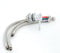 Geakv Einhebelmischer Kalt & Warm Wasser Armatur Mischbatterie für Aufsatz integriertem Taharet Dusch WC, Silber, Messing, Chrome