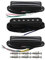 FLEOR 3 STÜCKE Alnico 5 Gitarre Zwei Hot-Rails-Humbucker-Tonabnehmer & Single-Coil-Tonabnehmer Hals-, Mittel- und Steg-Tonabnehmer-Set, schwarz