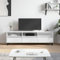 FIRBNUS TV-Schrank Hochglanz-Weiß 150x30x44,5 cm Holzwerkstoff TV Schrank Holz Möbel Wohnzimmer Fernsehkommode Wohnzimmer Modern Fernsehschrank Sideboard Holz TV Cabinet TV Unterschrank