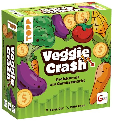 Veggie Crash – Preiskampf am Gemüsemarkt: Wer gewagt spekuliert, erntet den Gewinn! Knackiges Kartenspiel um Gemüse und das große Geld
