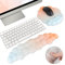 Keyboard Cloud Wrist Rest,Soft Memory Foam Keyboard Rest with Non-Slip Base and Premium Milk Fabric Surface Keyboard Wrist Support Relieve Pain Relief (Gradient Blue Pink)