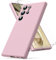 Vansdon Cover Compatibile con Samsung Galaxy S24 Ultra, 2 Pellicola Protettiva in Vetro Temperato, Gomma Gel di Silicone Liquida Antiurto Custodia - Rosa