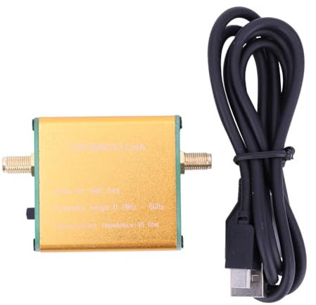 Fiorky Professioneller, extrem rauscharmer Gain-Block-Verstärker, breiter Frequenzbereich von 0,1 MHz bis 6 GHz, rauscharmer Vollbandverstärker for softwaredefiniertes Kurzwellen-HF-Radio