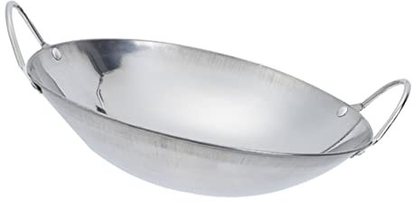 MAGICLULU Double Handle Stainless Steel Seafood Hot Pot 9-inch Round Cooking Pot Non-Coating Thickened Design for Home Cooking Suitable for Seafood