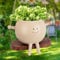 LASTOOLS Swing Face Planter Topf hängende Harz-Blumenkopf-Pflanzgefäße für Indoor-Outdoor-Pflanzen, Blumentopf mit einzigartigem Gesichtsdesign für Perlenkette Muttertag