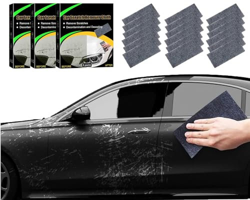 Ashopfun Paño nano brillante para arañazos de coche, paño de limpieza Nano Sparkle para eliminar arañazos, paño nano mágico para pintura, manchas de agua y pulido de superficies (paquete de 3)