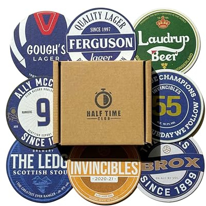 Rangers Football Beer Mat Coasters - Perfect for a Gift or Present for Any Rangers Fan (8-Pack)