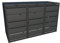 MBOX24 Classic Mülltonnenbox für 3 Mülltonnen (240L) aus verzinktem Stahl, 3er Metall Mülltonnenverkleidung in Anthrazit, robust & wetterfest