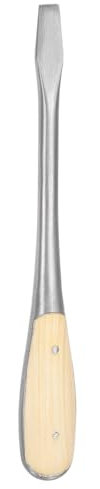sourcing map Slotted Screwdriver SL10 10 Carbon Steel Flat-Blade Screwdrivers with Wooden Handle for Fastening, Chiseling and Loosening