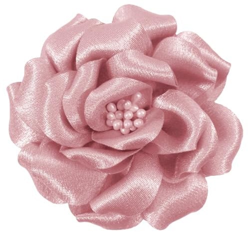 Mecool Rose Hair Clip for Weddings Brooch Corsage Hair Head Clip on Flowers for Hair Jewellery Barrette Hair Decorations for Women Accessories | Hair Clips Girls-Pink